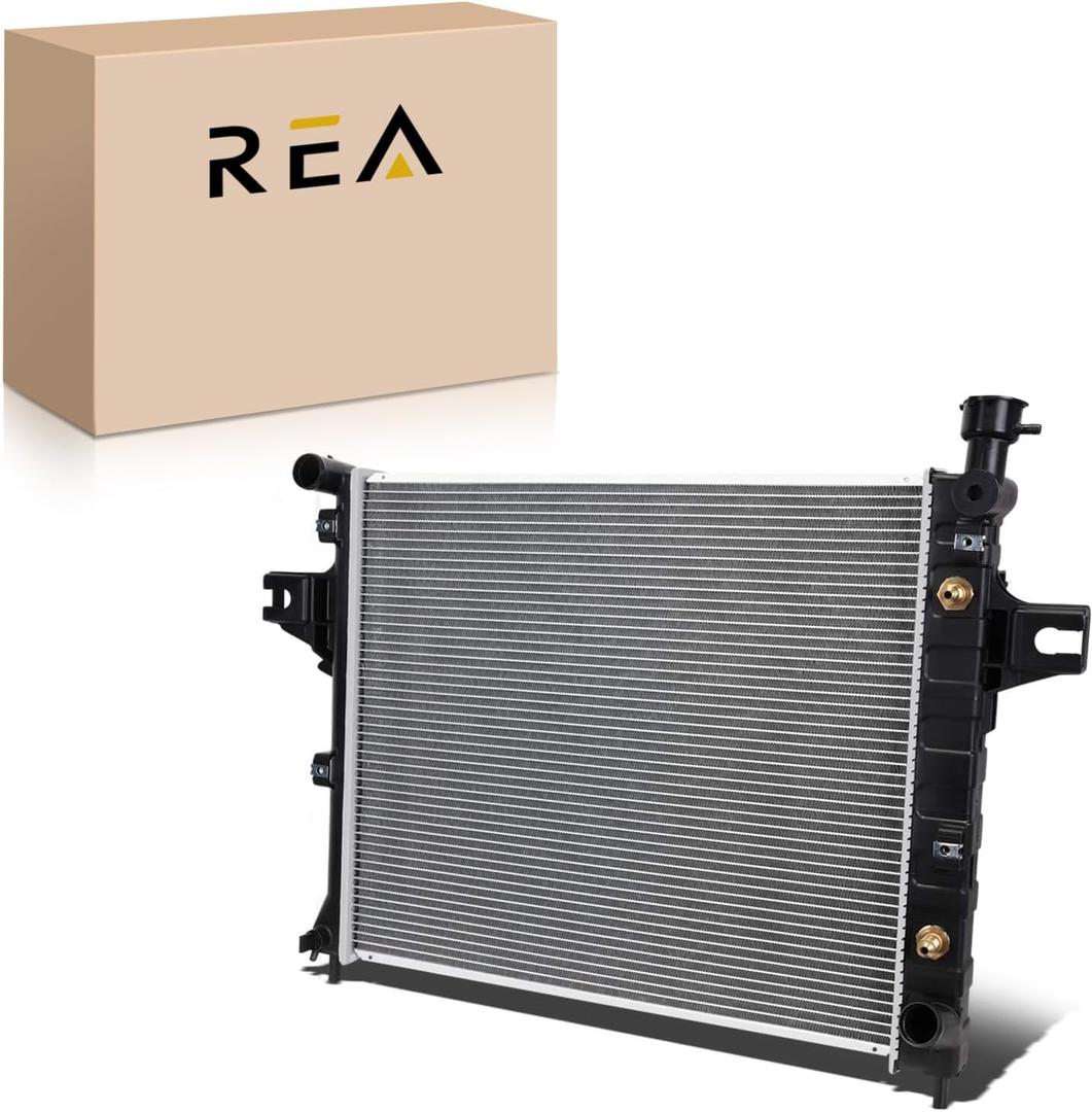 Engine Coolant Radiator Assembly with Transmission Oil Cooler Compatible with Jeep Grand Cherokee 2001 2002 2003 2004, V8 4.7L, Automatic Transmission, Replace# 52079883AB