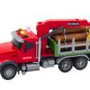 Toddler Boy Toys for 3 4 5 6 7 Years Kids, Large Flatbed Truck Toy with a Farm Truck, Friction Powered Vehicles Toys with Lights and Sounds, Birthday for Boy Girls