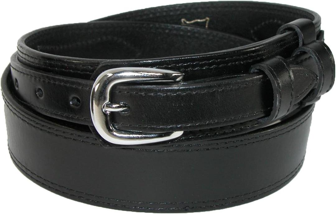 CTM Men's Leather Removable Buckle Ranger Belt
