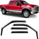 Voron Glass in-Channel Extra Durable Rain Guards for Ford F250 to F550 Super Duty 1999-2016 SuperCrew, Window Deflectors, Vent Window Visors, 4 Pieces - 200434