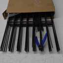 Animal Barrier Fence, 10 Panels No Dig Fence, 17in(H) x 10.8ft(L) Dog Fencing Rabbit Fences, 1.52in Spike Spacing Rustproof Metal Fences Border for Outdoor Yard with Cable Ties and Cutting Plier (10 Panels-17in(H)x10.8ft(L), Black)