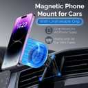 MagSafe Car Mount, Magnetic Car Phone Holder for Vent & Dashboard, 360° Rotating Magnetic Phone Mount for Car Compatible with iPhone 16/15/14/13/12 Pro Max & Android, Military Grade