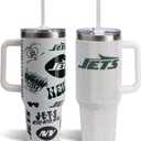 The Memory Company 40oz Tumbler Set - 2-Pack Stainless Steel Sports Tumblers with Lids and Straws - Double Wall Vacuum Insulated, Official Licensed College Team Fan Collection