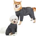 Protective Pants, Lightweight Waterproof Dog Pants - Adjustable All-Weather, Mud & Snow Resistant for Rain & Snow Days, Grey