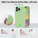 Vooii Compatible with iPhone 16 Pro Max Case, Liquid Silicone Upgrade [Camera Protection] [Soft Anti-Scratch Microfiber Lining] Shockproof Phone Case for iPhone 16 Pro Max 6.9 inch - Matcha