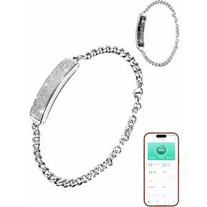 Smart Bracelet for Women, Luxury Design Fitness Tracker with 24/7 Heart Rate, HRV, Blood Oxygen & Stress Monitor, 24H Sleep Tracker, Slim Design Long Battery Life Free APP for iOS & Android, Silver