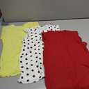 StyleSavvy 3-Pack Girls Dance & Gymnastics Tank Tops with Buckle Trim Everyday Casual & Versatile Wear Yellow, Red, White, Size 150