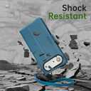 3 x FLIPALM Wallet Case for iPhone 17 Series with Wrist Strap - PU Leather Folio Flip with Credit Card Holder & Kickstand, Protective Cover (Blue, for iPhone 17 Air)