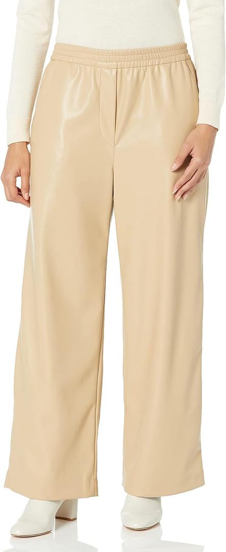 Velvet by Graham & Spencer Women's Jenna Straight Leg Leather Pants, XS 