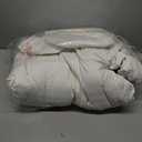 Hotel Grand Luxury White Goose Feather Down Fiber Comforter Full Queen Size, 100% Cotton All Season Duvet Insert Queen, Medium Warmth Bedding Comforter with 8 Corner Loops, White 90x90 Inch