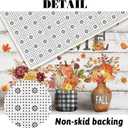 MEHOFOND 4pcs Fall Pumpkin Shower Curtain Set,Autumn Thanksgiving Shower Curtain Set,Maple Leaf Floral Rustic Wood Home Sweet Home Bathroom Decor,Thanksgiving Holiday Curtains with Hooks 72x72 in (Orange2)