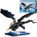 JOJO&Peach Night Dragon Building Sets for Boys Aged 10+, Buildable Toy Kit for Home Dcor & Display, Birthday Gift for Teens, Adults(940 Pieces)