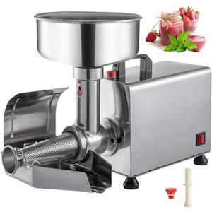 VBENLEM 110V Electric Tomato Strainer 370W Commercial Grade Tomato Milling Machine Stainless Steel Tomato Press and Strainer 90-160 Kg/H Pure Copper Motor Food Strainer and Sauce Maker