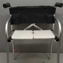 Walkers for Seniors with Seat, Lightweight Folding Space Saver Mobility Rolling Walker,Height Adjustable Standard Walker with Aluminum Frame, 5-inch Wheels, Compact Travel Walker (Silver)