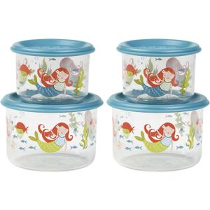 SugarBooger Good Lunch Small Snack 2 Piece Container, Mermaid (Pack of 2)