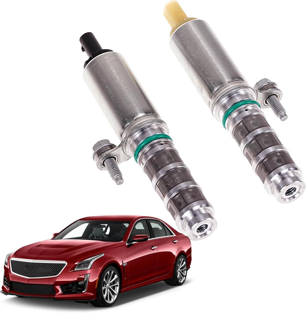 Intake & Exhaust Camshaft Position Actuator VVT Solenoid Compatible with Chevy Malibu Impala Colorado, Cadillac ATS, GMC Canyon, Buick Envision & more 2.0L, 2.5L.Replace 12655433, 12655434