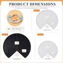 Leinuosen 2 Pcs 24in/28in/32in Banded Pine Wood Full Kidney Shaped Lazy Susan for Corner Base Cabinets with Iron Swivel Bearing for Kitchen Turntables, Not Include Metal Rod (32 Inch,Black)