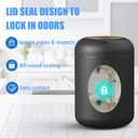 URALFA Motion Sensor Trash Can with Lid, 3 Gallon / 11 L Automatic Bathroom Trash Can, Touchless Trash Bin, Smart Plastic Garbage Can for Bedroom, Kitchen, Living Room, Office, Black