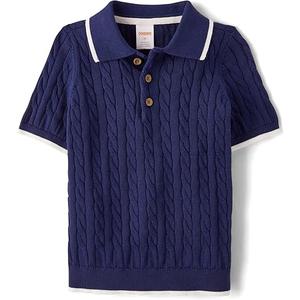 Gymboree,Boys,and Toddler Short Sleeve Sweater Polo Shirt,Blackcurrant,2 Years