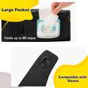 Travel Bag for Doona Infant Car Seat Stroller, Organizer Bag with Cup Holder, Phone & Wipes Pockets, Large Capacity, Water-Repellent & Lightweight, Baby Essentials Storage
