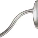 Kenney KN60961 Twist & Fit No Tools Camlock Tension 6" Curved Shower Curtain Rod with Non-Slip, Non-Scratch Ends, 57-72" Adjustable Length, Brushed Nickel, 1" Diameter Rust Resistant Steel Tube
