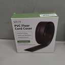 6FT Cord Covers, Walnut Wood Floor Cable Management - Protects Cords, Cavity: 0.47" x 0.24"