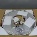 Bagood 12.6 Inch Flush Mount Ceiling Light Gold Ceiling Fixture 2-Light Drum Modern Lights Close to Lights Fixture with Fabric Shade for Living Room Hallway Entryway Bedroom