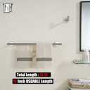 JQK Double Bath Towel Bar, 19 Inch 304 Stainless Steel Thicken 0.8mm Towel Rack Bathroom, Towel Holder Brushed Finished Wall Mount, Useable Length 16 Inch, TB100L16-BN