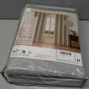Linen 100% Blackout Curtains for Bedroom, Room Darkening Curtains for Living Room, 108 Inch Blackout Curtains, Extra Long Curtain Grommets Drapes, Thermal Curtains (2 Panels, Light Grey)