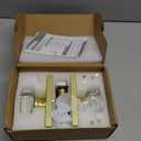 Glass Crystal Dummy Door Knob Interior, Hall and Closet Dummy Door Knob Door Handles Clear Non-Turning Single Side Inactive 4 Pack, Satin Brass