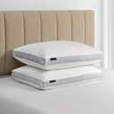 Hotel Grand Bed Pillows King Size Set of 2, 500 Thread Count Cotton Cover, Down Alternative Hotel Pillow for Side, Back, or Stomach Sleepers, Medium Firm Hypoallergenic 18x34
