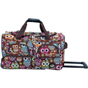 Rockland Rolling Duffel Bag, Black, 22"