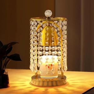 Candle Warmer Lamp, Crystal Electric Candle Melter Lamp for Mom, House Warming Gifts Dimmable Wax Candle Light Warmer with Timer for Scented Wax, Jar Candles