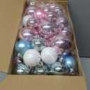 Riceshoot 6 ft Pastels Christmas Garland with Lights for Mantle Pink Candy Xmas Garland Macarons Christmas Decorations for Front Door Fireplace Porch Table Centerpiece Outdoor Party Decor