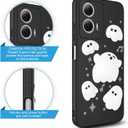 for Moto E14/Moto G24 Power/Moto G04/G04s/Moto G24 Case,Cartoon Cute Kawaii Fun Cool Funny Video Game Controller Design Phone Case,Full Body Protection Cover for Man Women Teen White Black Ghost