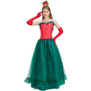May Costume for Adult, 5 Pcs Christmas Dress Set for Women, Classic Movie Characters Outfit for Halloween Xmas Cosplay Party (Medium)