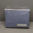 Comfort Spaces Kienna Quilt Set- Double Sided Stitching Design Summer Blanket, Lightweight, Soft, All Season Bedding Layer, Matching Sham, Blue, Coverlet Twin/Twin XL(66"x90") 2 Piece