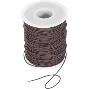 uxcell 1mm Elastic String Cord Elastic Thread Beading String Cord for Jewelry Making Necklace Bracelet Beading, 109 Yards Brown