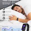 Health Fitness Tracker for Men Women: Smart Watch with 24H Heart Rate Monitor Blood Oxygen Sleep Tracker Calorie Step Counter 5ATM Waterproof Fitness Activity Trackers Compatible with iPhone Android (1.47)