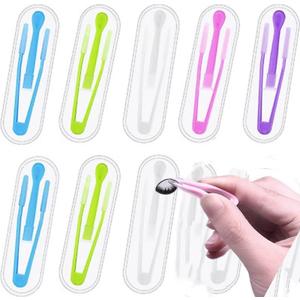Jowxsx 5Pcs Colorful Contact Lens Tool Case Set Remover and Inserter, Contact Applicator with Soft Tip, Suitable for Contact Lens User, Practical Tools Cases