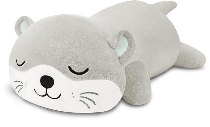 Finebee Weighted Otter Stuffed Animals, Cute Weighted Otter Plush, Soft Stuffed Weighted Plushie Birthday for Kids & Adults(13.8" 1.6Lbs)