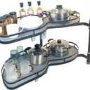 HANKEY Swing Right Blind Corner Cabinet Pull Out Organizer 2-Tier Slide Out Kitchen Organizers and Storage with Soft Close, Kitchen Cabinet Lazy Susan Organizer for Cabinet 32inch, Right Open