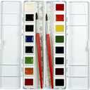 Prang Semi-Moist Watercolors 16-Color Half Pan Set