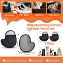 2 x 2 Pcs Pet Hair Remover Gloves for Cats & Dogs, Electrostatic Cat Hair Remover Dog Grooming Gloves, Reusable Pet Hair Cleaning Tool Washable Pet Hair Mitt for Carpet Curtain Clothing Couch Car Seat