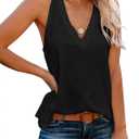 Uincloset Women's Summer Basic Sleeveless V Neck Casual Tank Tops (Small, Black)