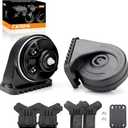 FARBIN Car Horn Application to Audi Volkswagen, 12V Waterproof Auto Horn Loud High/Low Tone Electric Snail Horns with Protective Grill (black horn with plug for Audi)