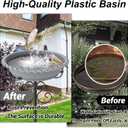 Bird Bath for Outside,Vintage Freestanding Birdbath & Birdfeeder, 40In Bird Baths Feeder with Detachable Plastic Bowl for Garden Patio Yard Lawn Decor, Upgraded 5-Pronged Base (Grey)