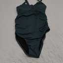 Summer Max Ribbed One Piece Swimsuits for Women Button up Swimwear Tummy Control, Size S