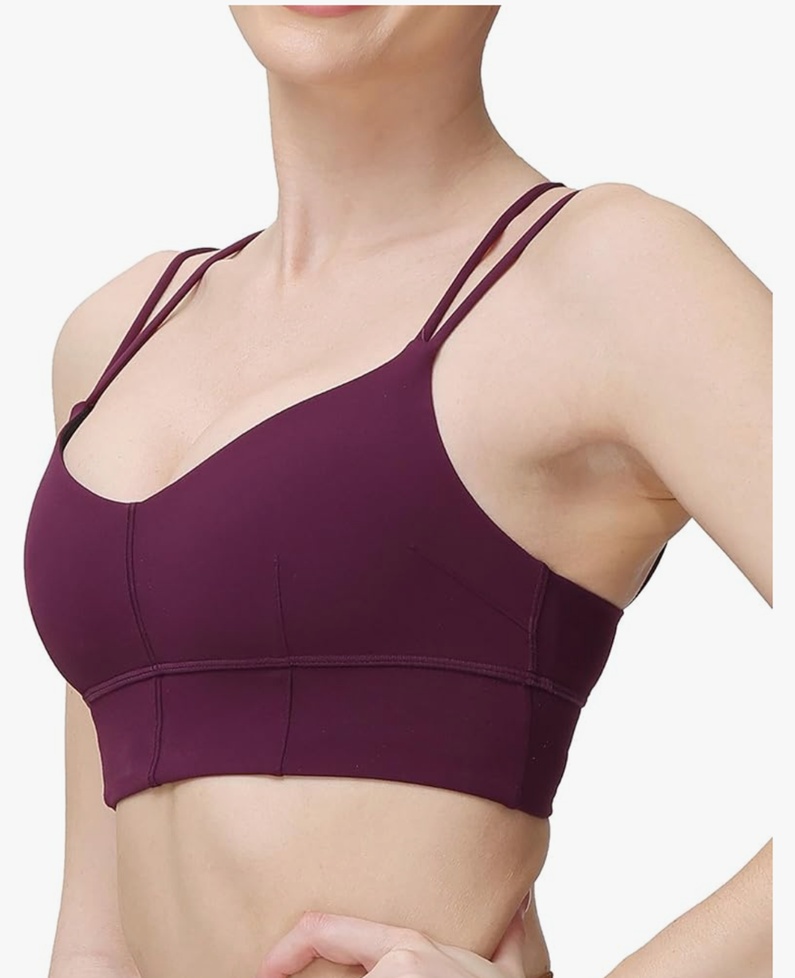 MotoRun Bralettes for Women, Strappy Sports Bra Push up Bralette Sexy Bras Rave Top XL Purple