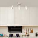 Globe Electric 64000092 21" 3-Light Track Lighting, Matte White, Pivoting Shades, Ceiling Lamp for Bedroom, Kitchen, Hallway, Bathroom, Den, Dining Room, Home Dcor